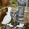 Glitzhome® 23.5" Duck Family Outdoor Fountain with LED Light